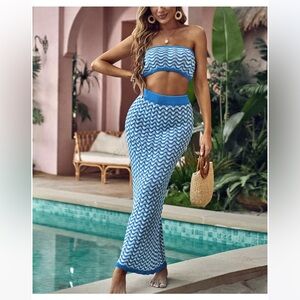 Crochet skirt and top set